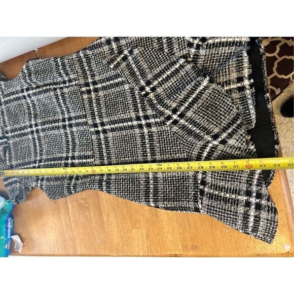 MNG Mango Black White Short Sleeve Tweed Dress SZ M - Picture 7 of 8